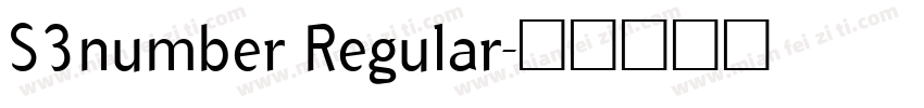 S3number Regular字体转换